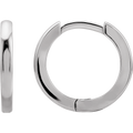 Sterling Silver Hinged 12.5 mm Hoop Earrings